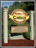 Cabot Stain corporate signs at Newburyport, MA