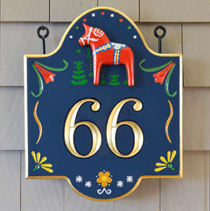 dala horse with 66 carved and gilded in 23k gold leaf